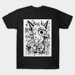 Cartoon Aardvark Graffiti #4 T-Shirt